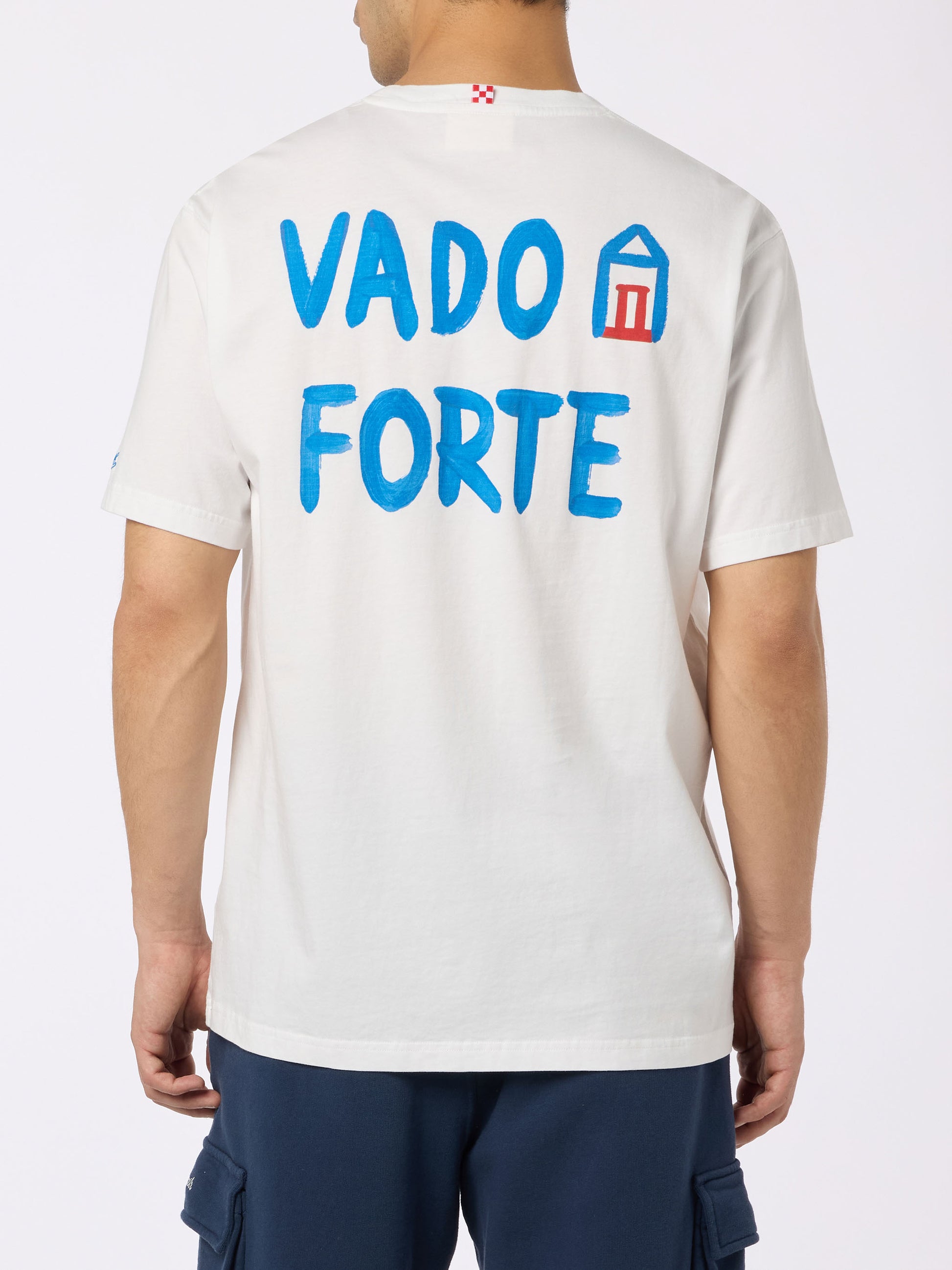 Man classic fit cotton jersey t-shirt Portofino with Vado a Forte print | ALLE BOE SPECIAL EDITION - MC2 Saint Barth