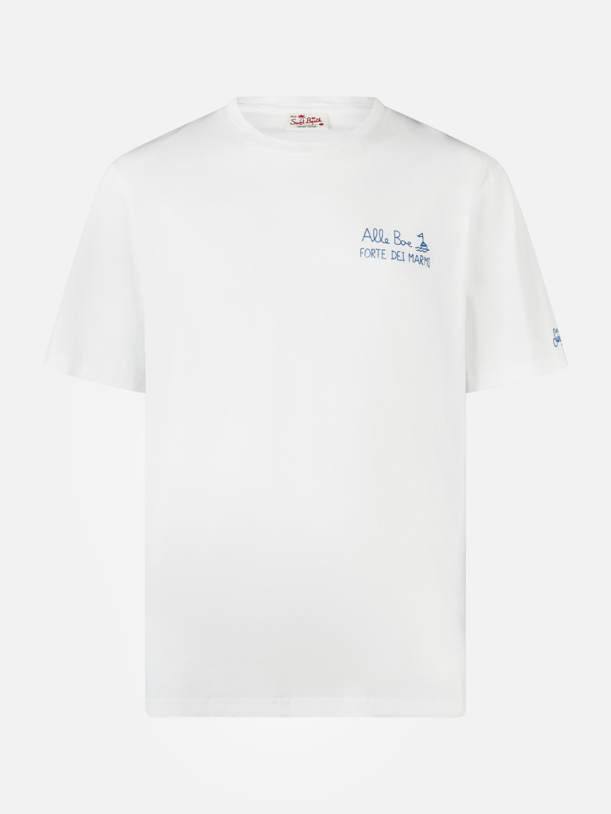 Man classic fit cotton jersey t-shirt Portofino with Vado a Forte print | ALLE BOE SPECIAL EDITION - MC2 Saint Barth