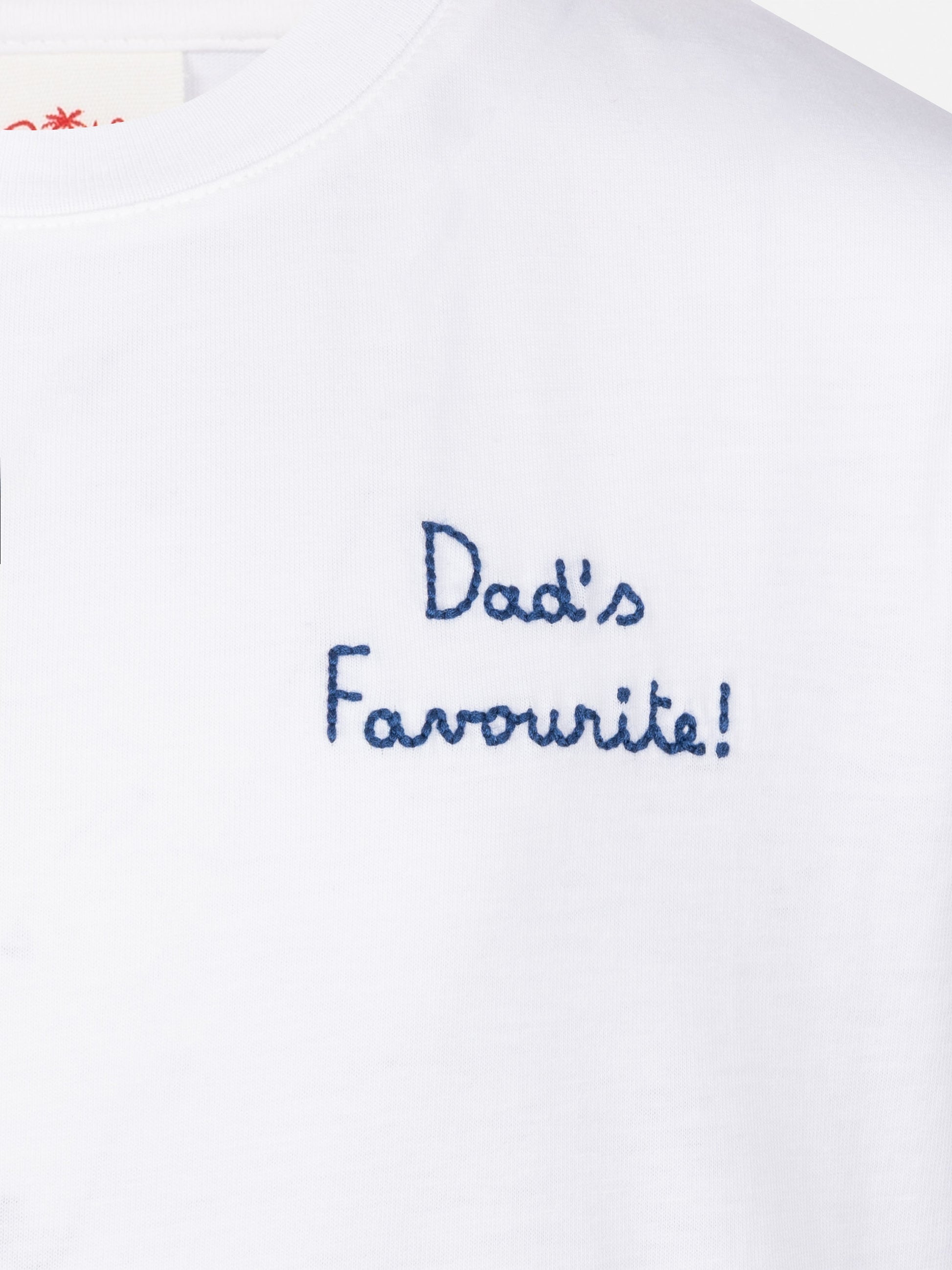 Portofino Jr cotton jersey t-shirt with Dad's Favourite embroidery - MC2 Saint Barth
