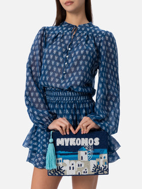 Mykonos pattern Pearl Pouch