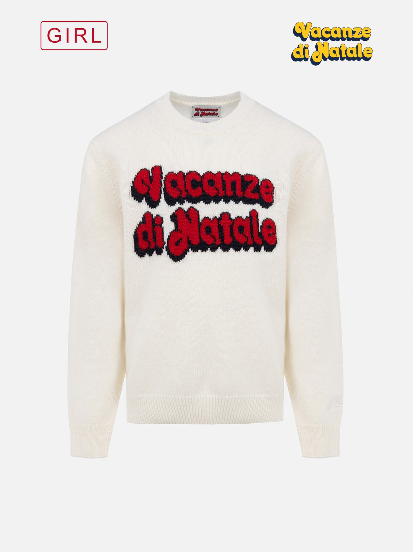 Girl sweater Princess with Vacanze di Natale jacquard | VACANZE DI NATALE SPECIAL EDITION