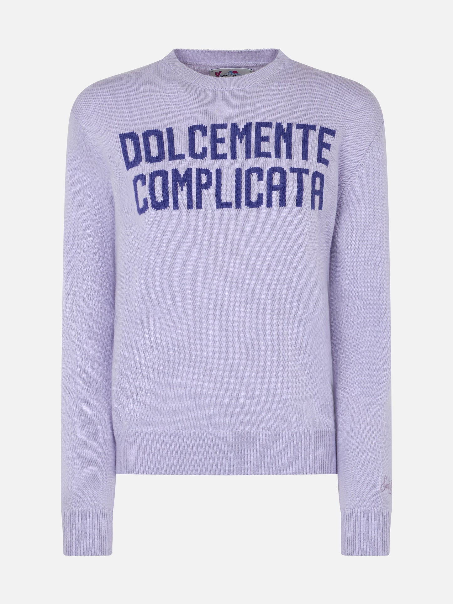 Woman purple sweater New Queen with Dolcemente Complicata print