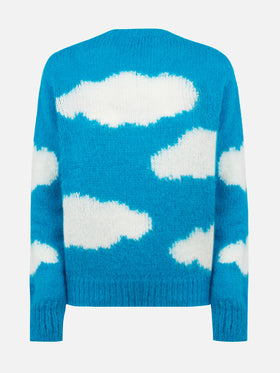 Damenpullover Queen aus Alpaka-Mischung mit Tra le Nuvole-Stickerei