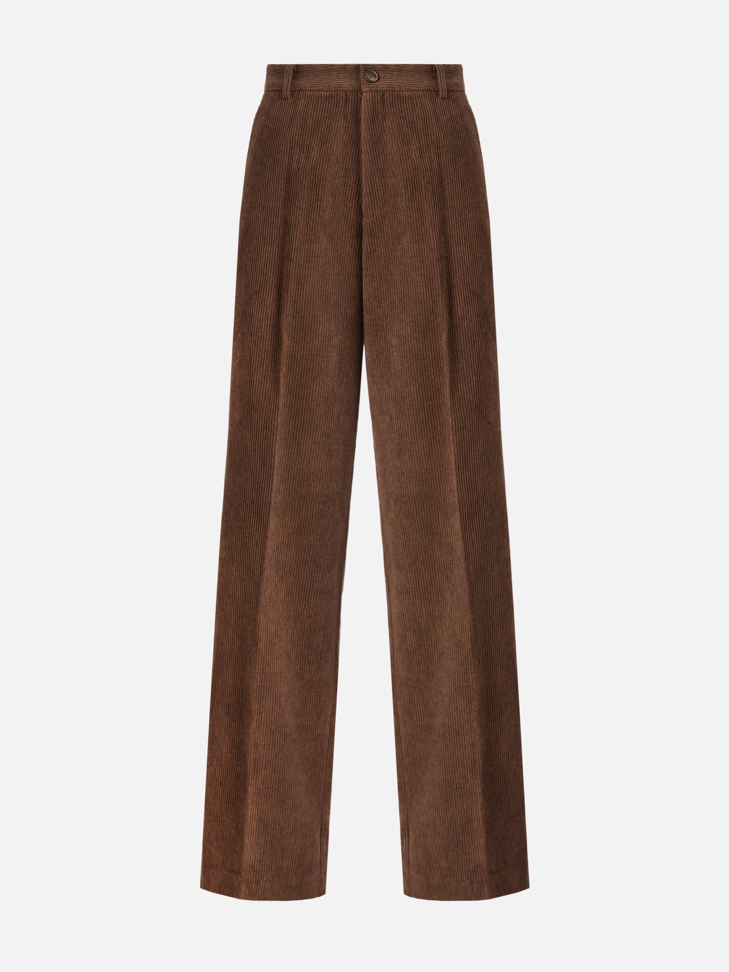 Rebella wide-leg trousers in corduroy brown