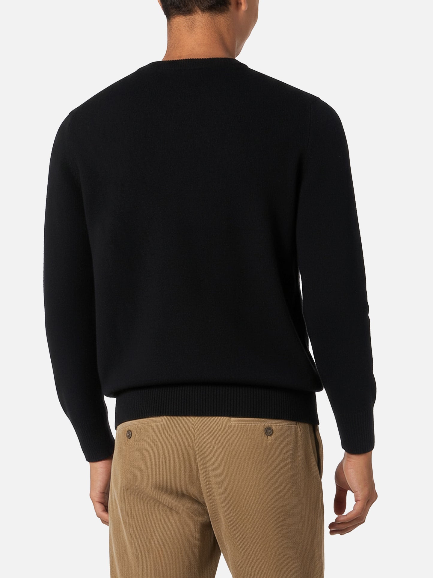 Schwarzer Pullover aus Lambswool für Herren von Regent