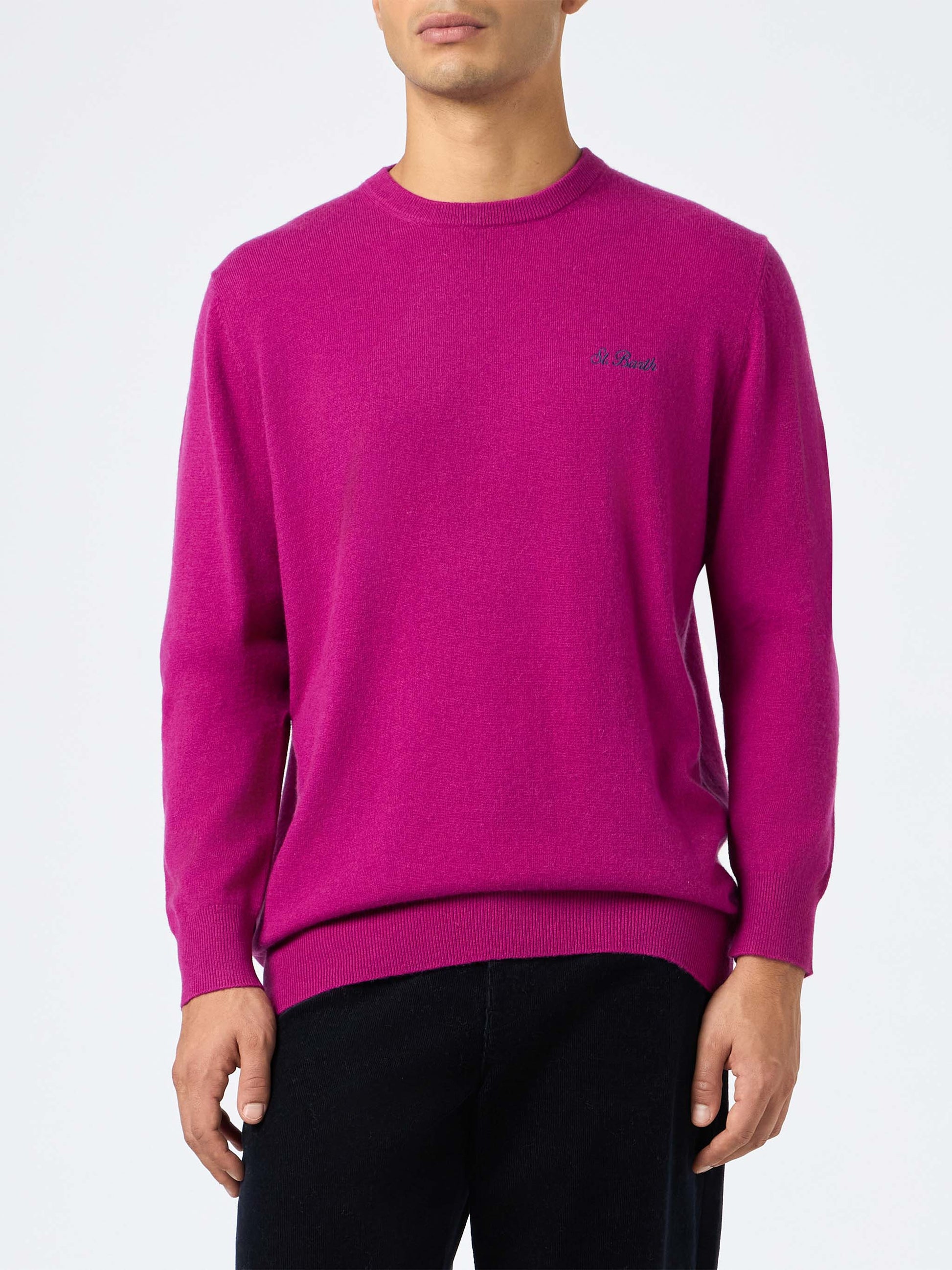 Man peony cashmere blend crewneck sweater Regent - MC2 Saint Barth