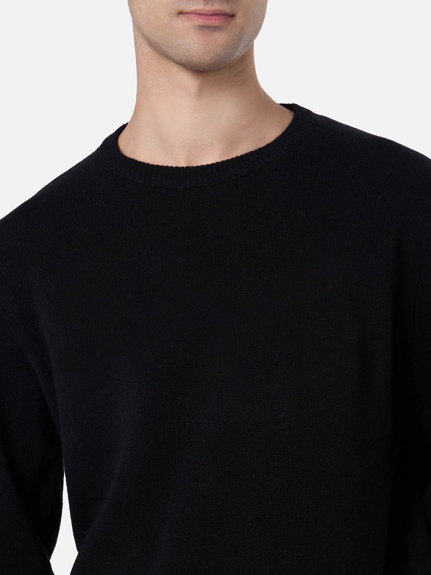 Black pure cashmere crewneck sweater Regent