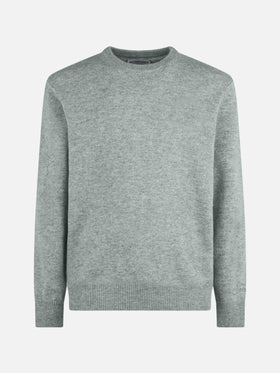 Man mélange grey pure cashmere sweater Regent - MC2 Saint Barth