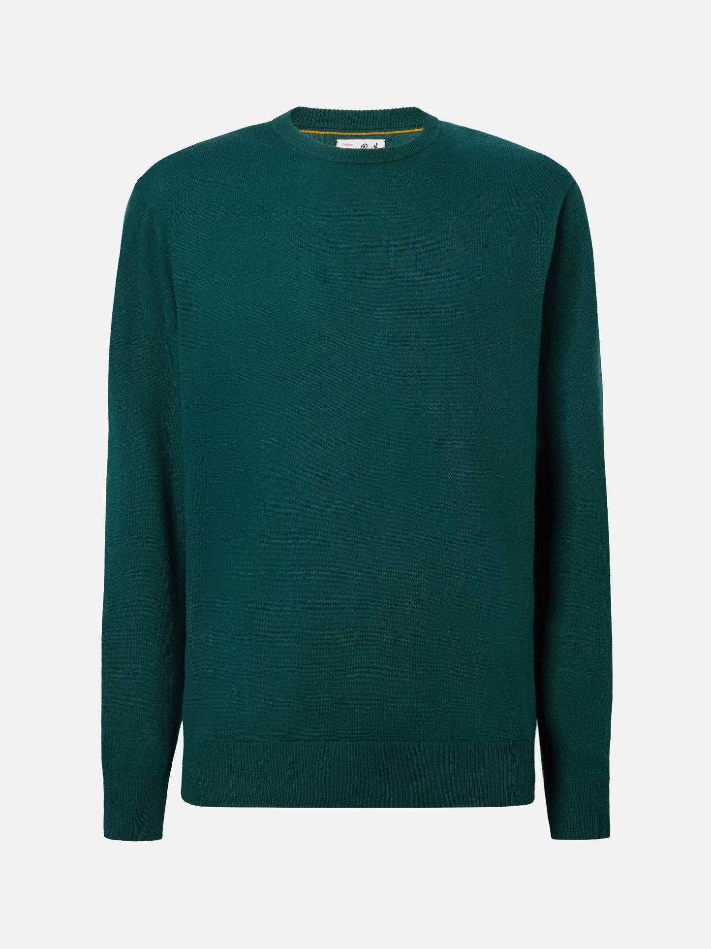 Regent sweater in British green merino wool and cashmere