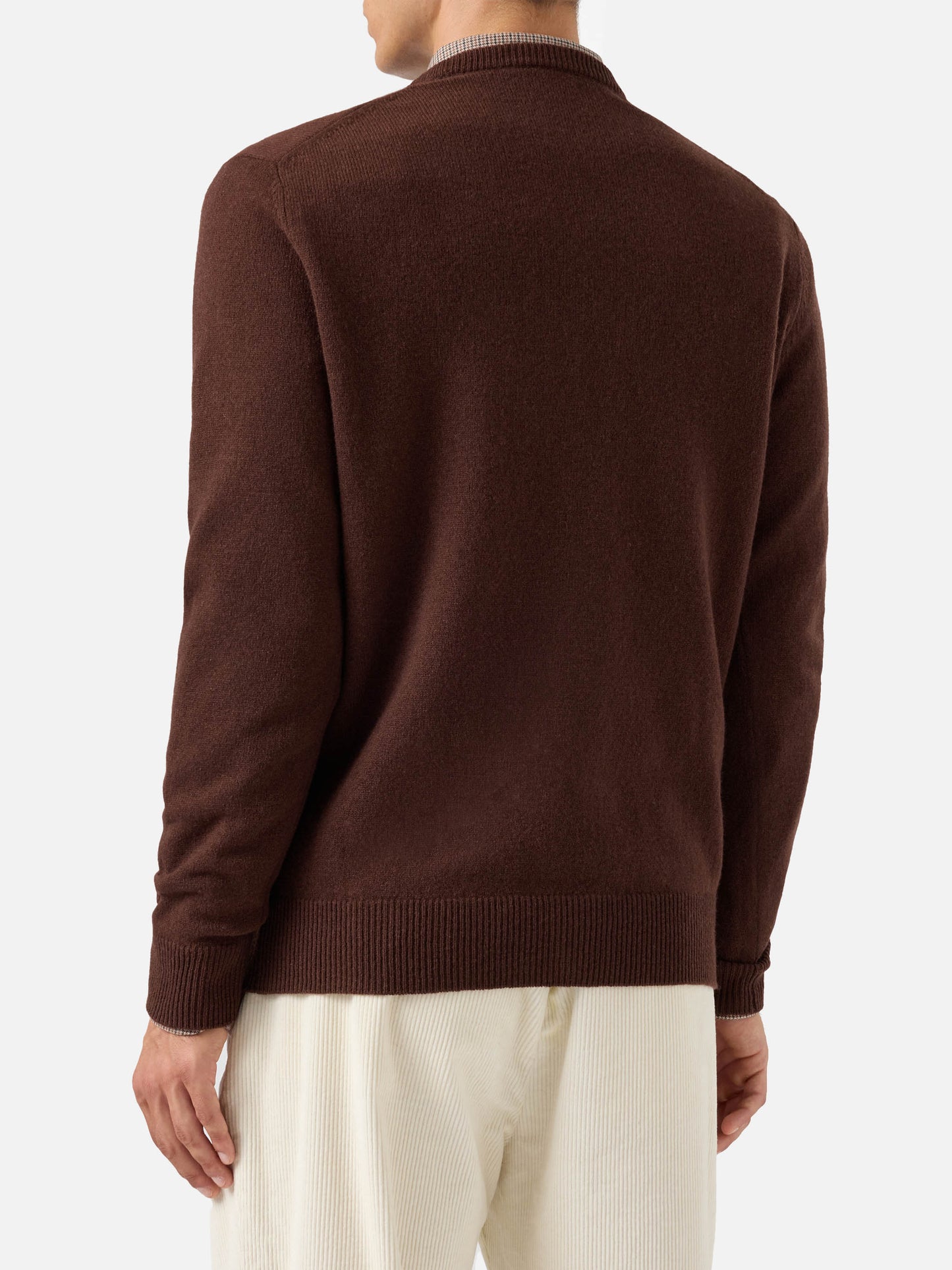 Regent 100% lambswool sweater in brown