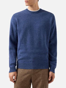 Regent 100% LAMBSWOOL sweater in blue denim