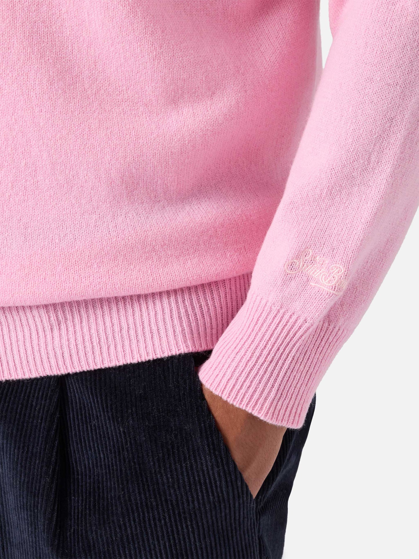 Regent 100% lambswool sweater in pink