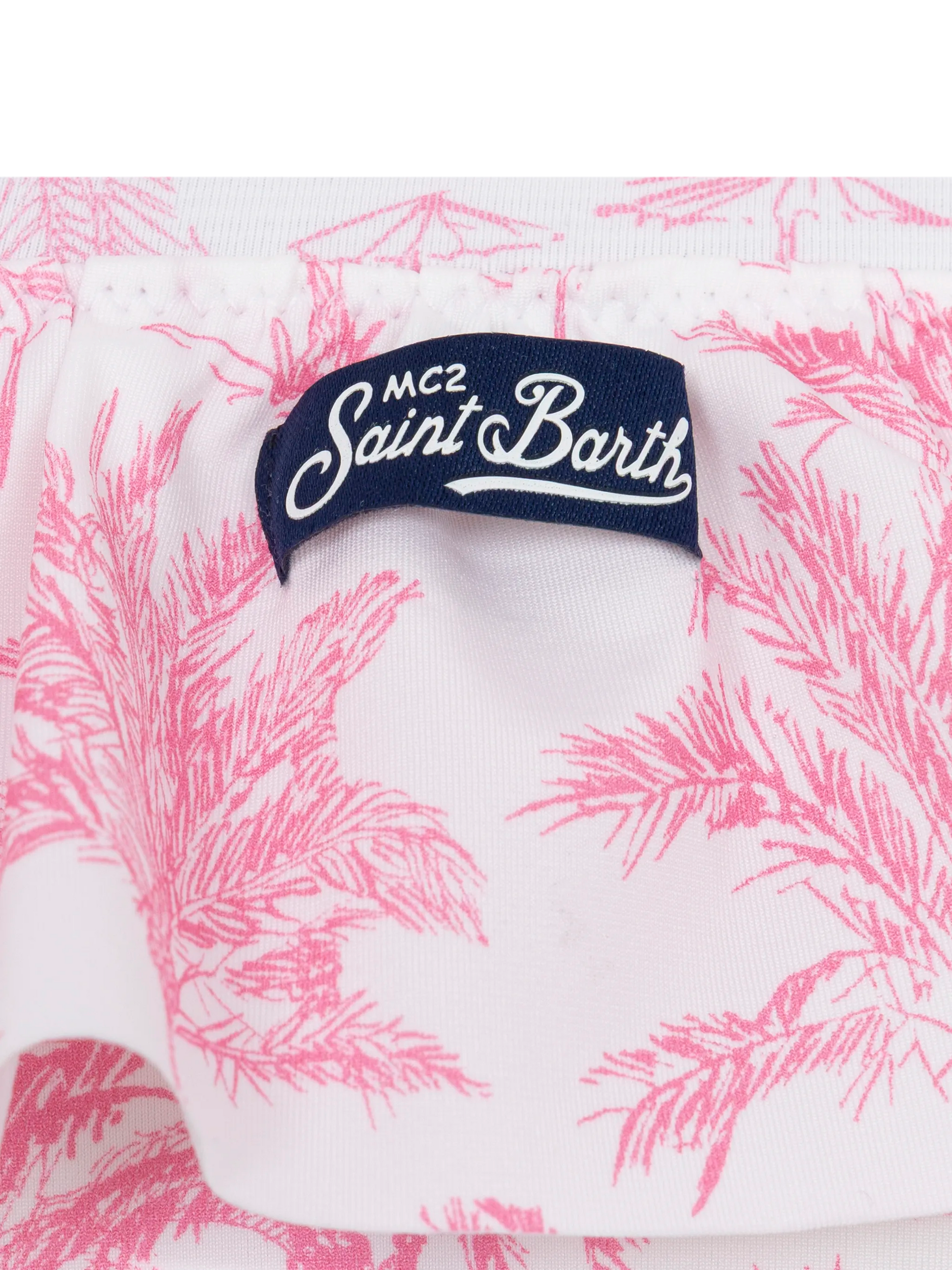 Rey one shoulder ruffled bikini with toile de jouy print - MC2 Saint Barth