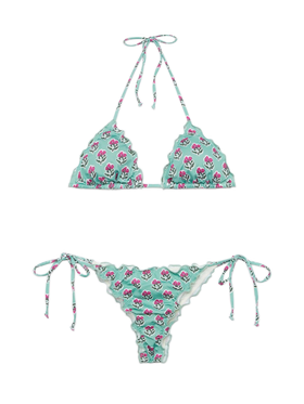 Classic triangle bikini Sagittarius Miami with floral print - MC2 Saint Barth