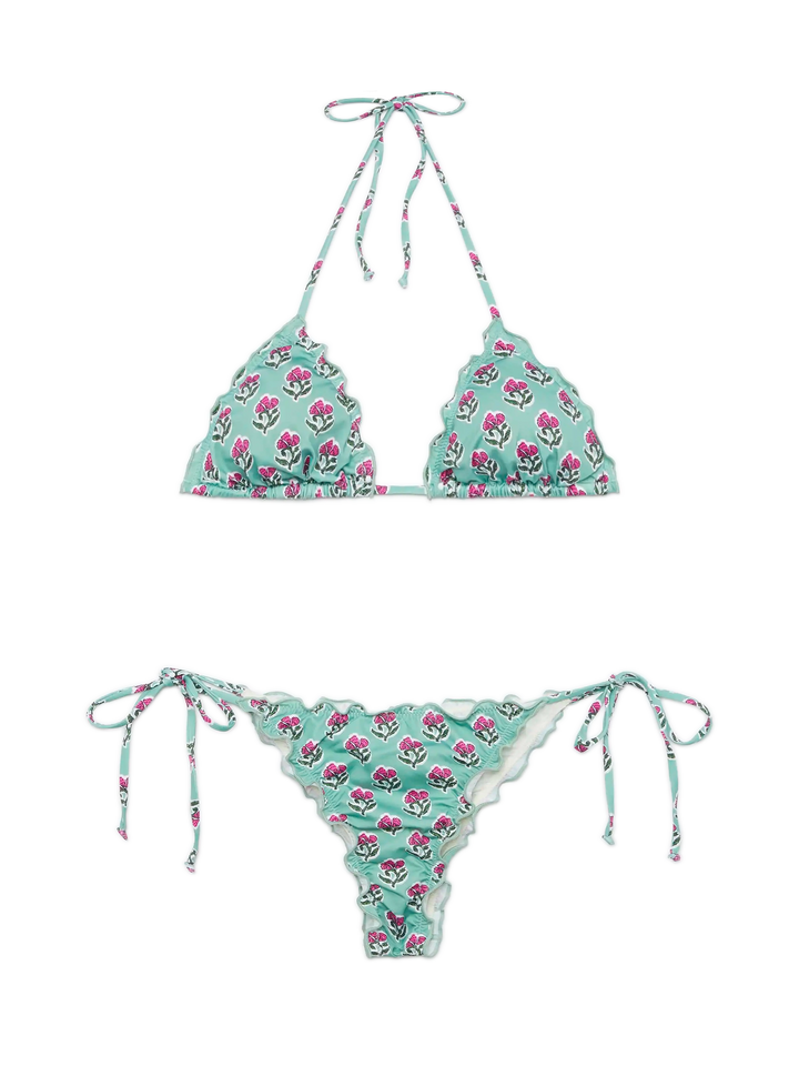 Classic triangle bikini Sagittarius Miami with floral print - MC2 Saint Barth
