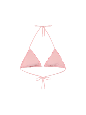 Sagittarius classic pink Sangallo lace triangle top - MC2 Saint Barth