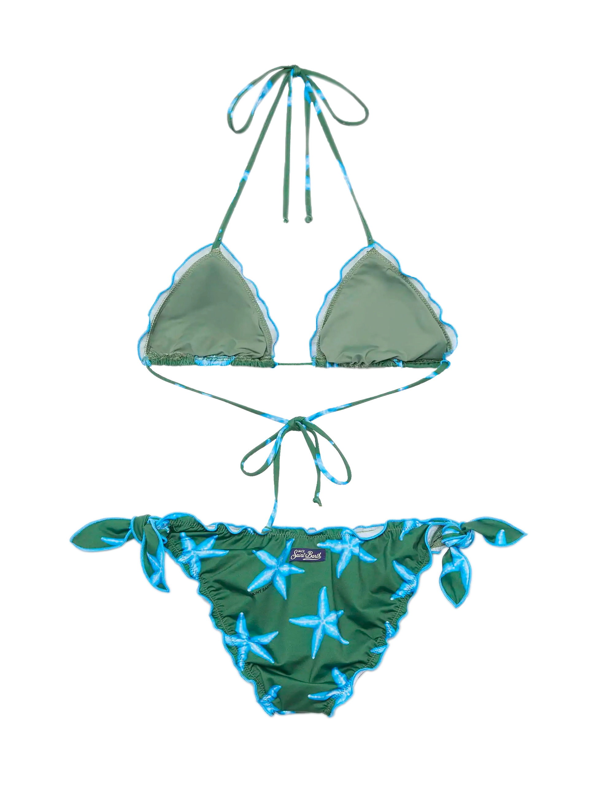 Sarius triangle classic bikini with starfish print - MC2 Saint Barth