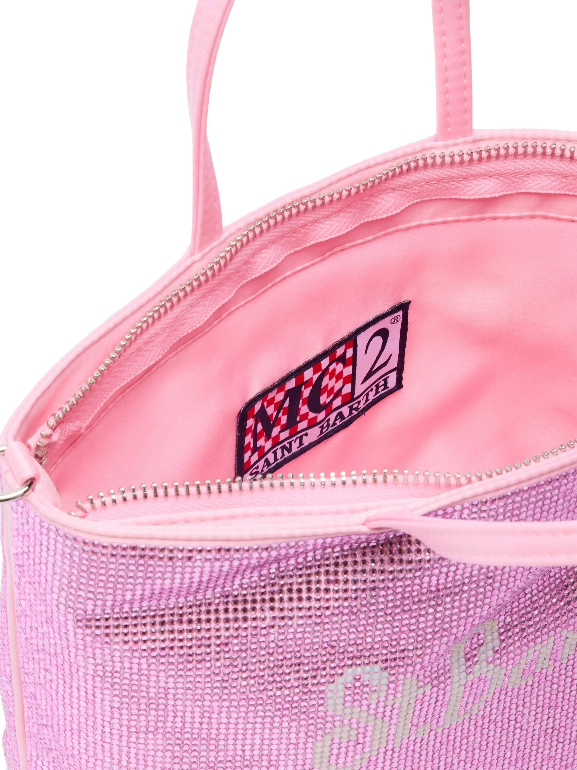 Strass Mini Bag with pink rhinestones - MC2 Saint Barth