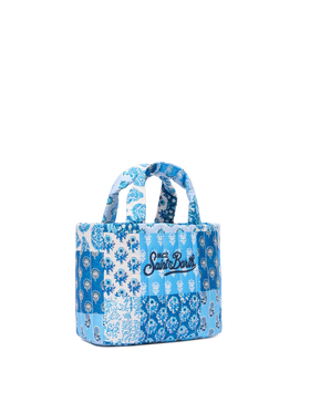 Blue flower quilted Soft Tote Mini bag - MC2 Saint Barth