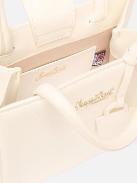 Shop Bag Mini in off-white leather