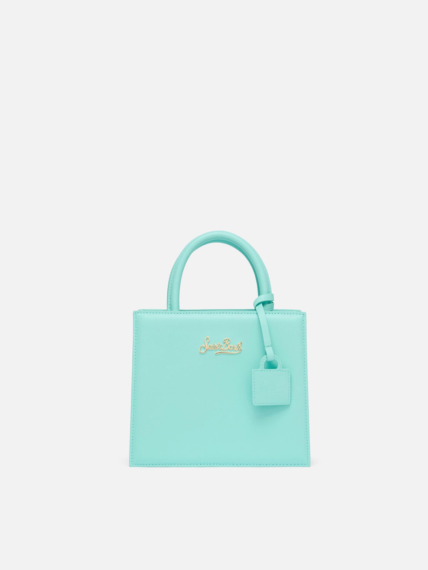 Shop Bag Mini in water green leather