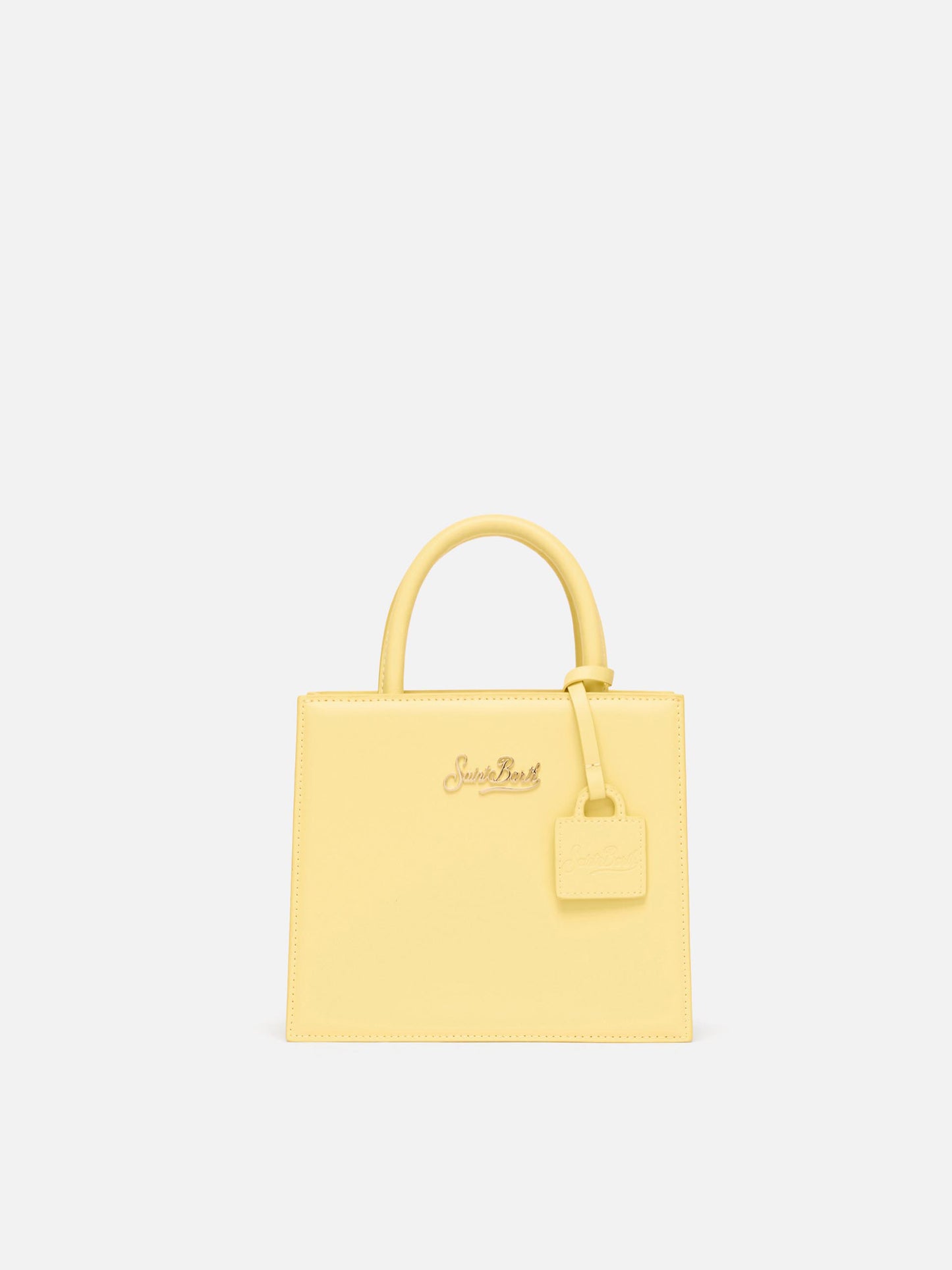 Shop Bag Mini in butter yellow leather