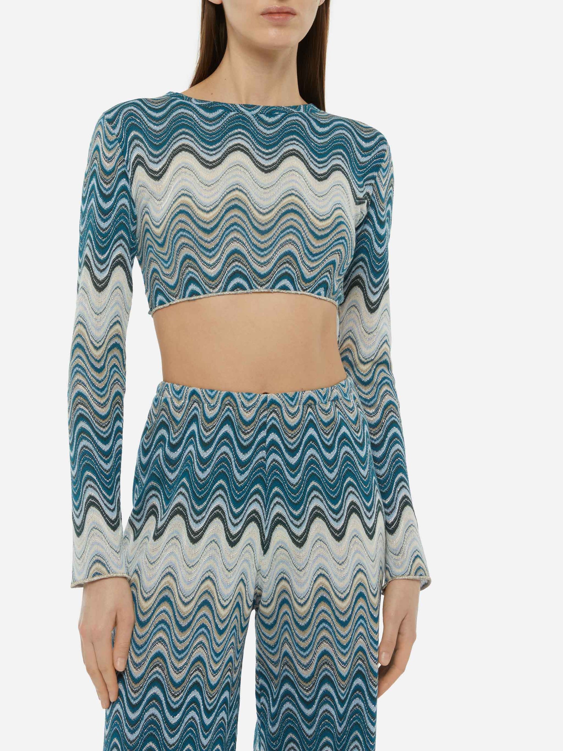 Siviglia raschel knit cropped t-shirt - MC2 Saint Barth