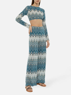 Siviglia raschel knit cropped t-shirt - MC2 Saint Barth