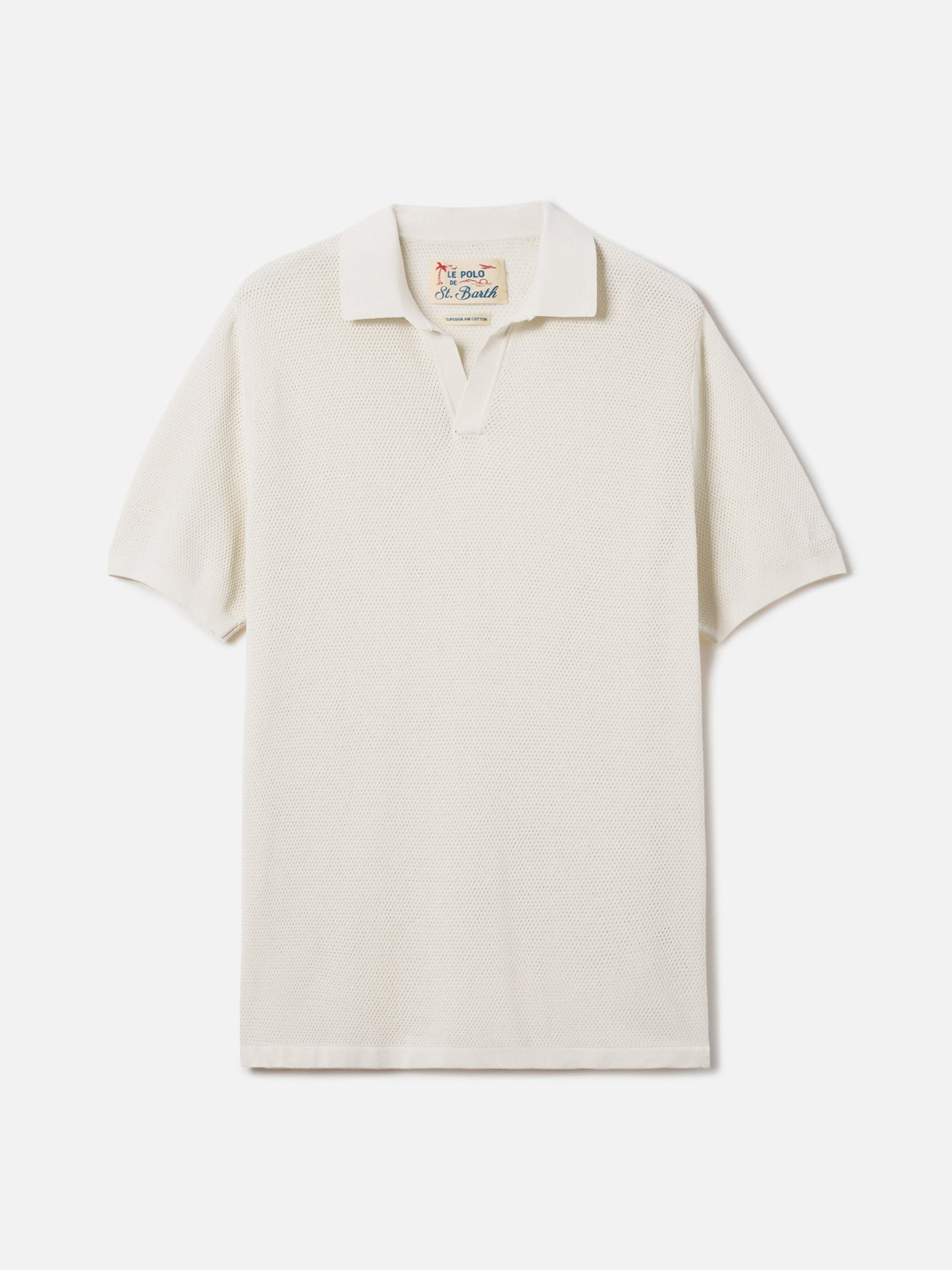Polo Sloan Mesh beige en algodón premium de alta torsión