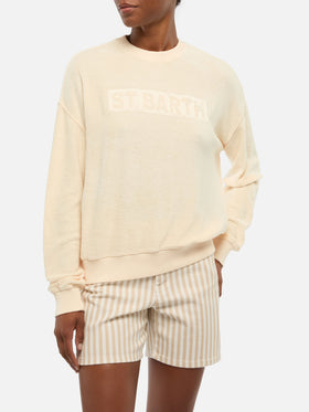 Stardust beige terry cotton sweatshirt