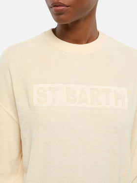Stardust beige terry cotton sweatshirt