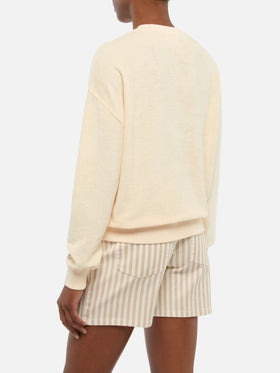 Stardust beige terry cotton sweatshirt