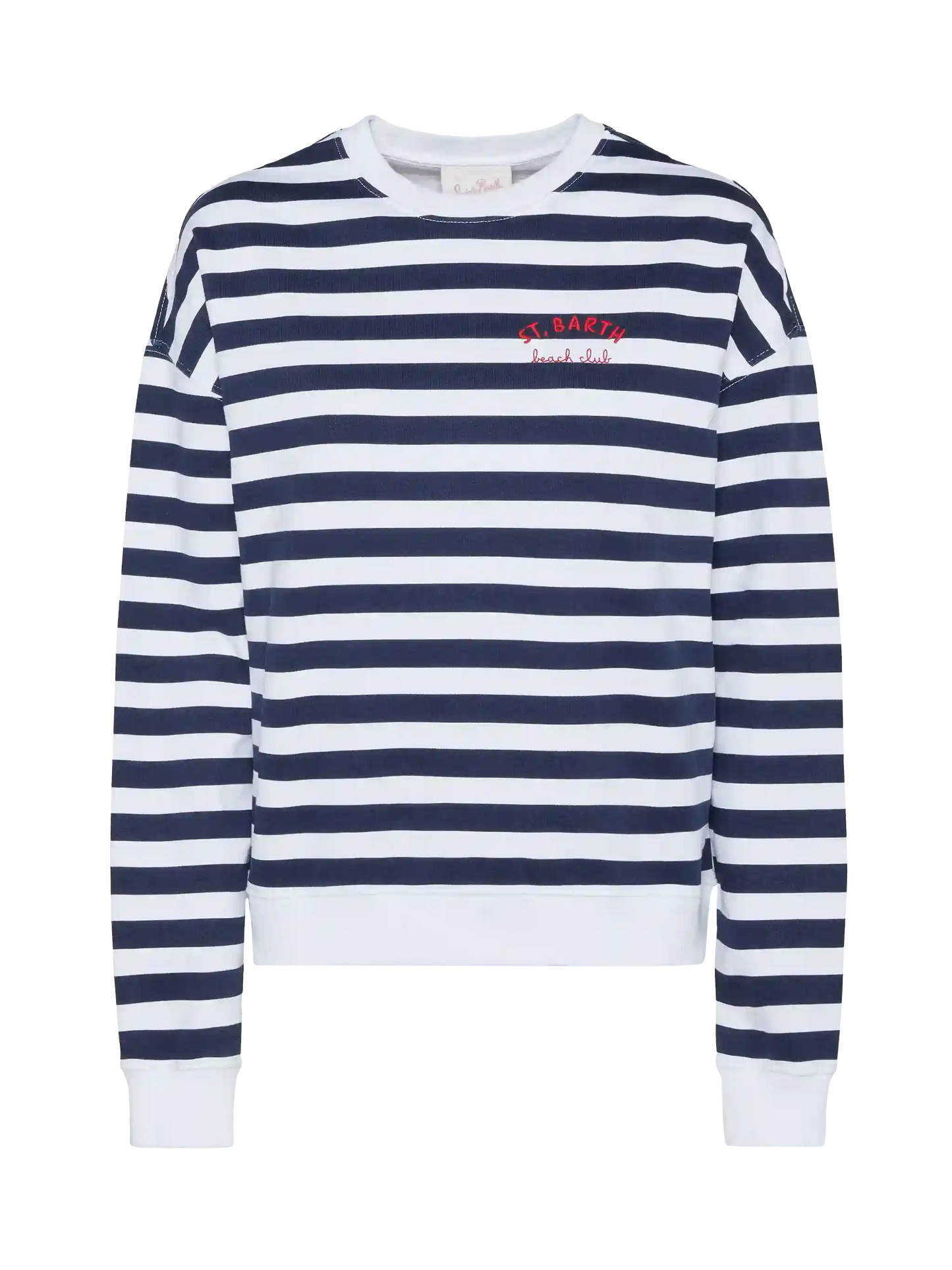 Stardust light cotton sweatshirt with St. Barth beach club embroidery - MC2 Saint Barth