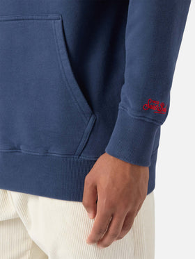 Tribeca cotton hoodie in blue with Vacanze di Natale embroidery | VACANZE DI NATALE SPECIAL EDITION