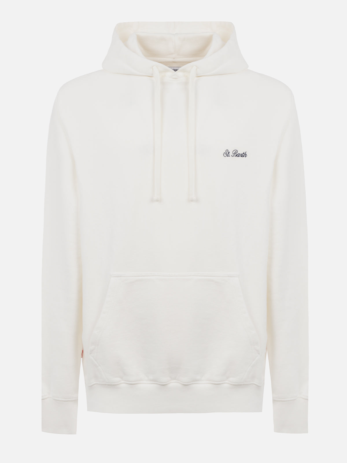 Cremefarbenes Herren-Sweatshirt Tribeca mit St. Barth-Stickerei