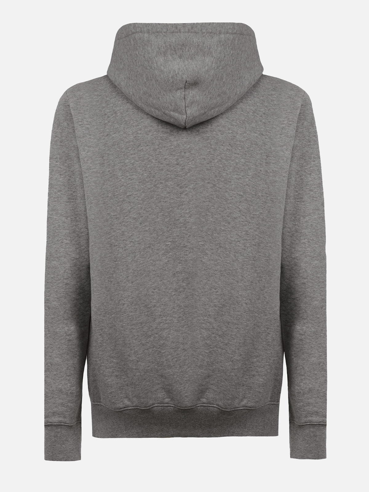 Felpa da uomo grigio mélange Tribeca con ricamo St. Barth