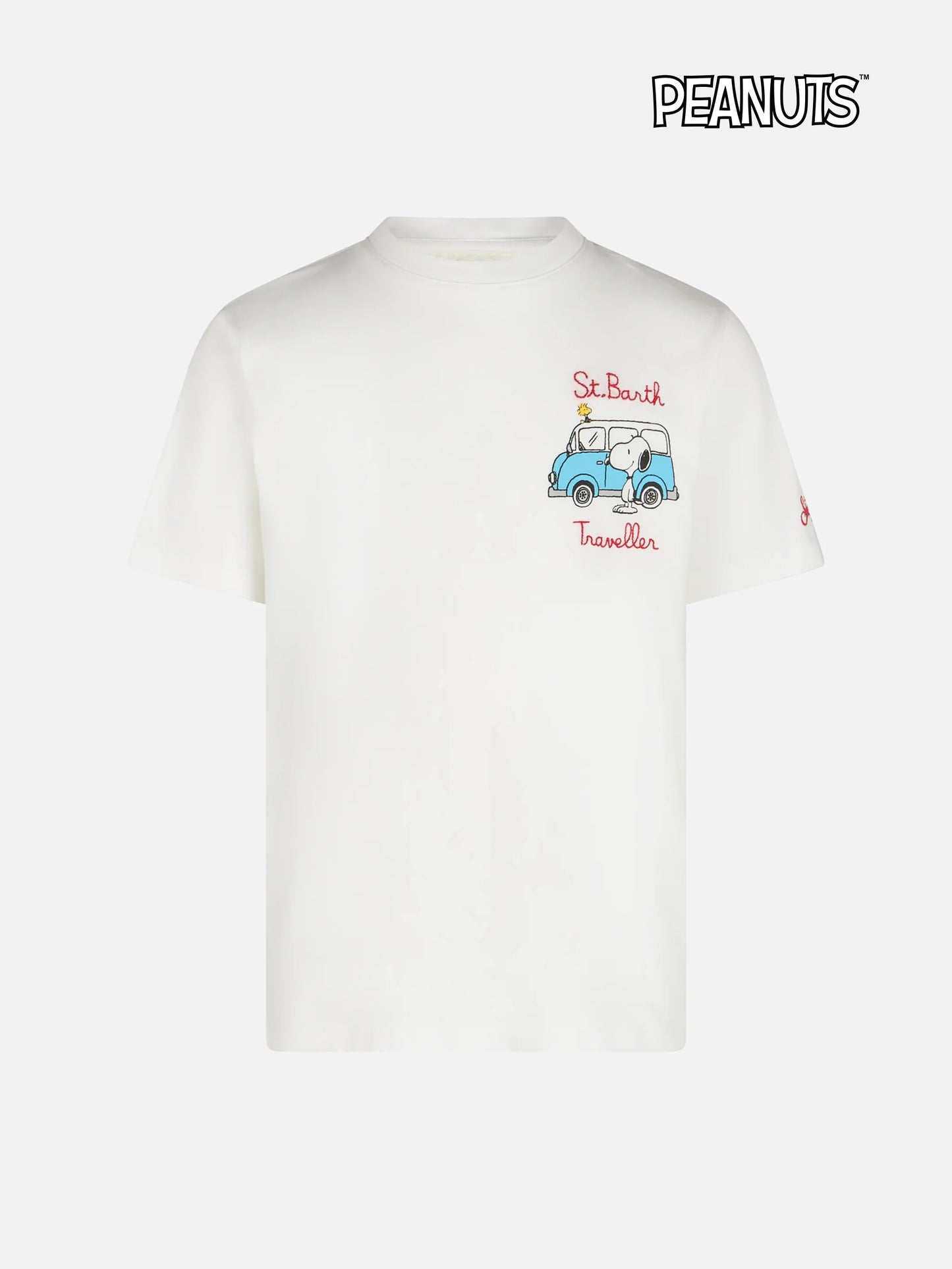 Boy cotton t-shirt with Snoopy print and St. Barth Traveller embroidery | SNOOPY PEANUTS SPECIAL EDITION