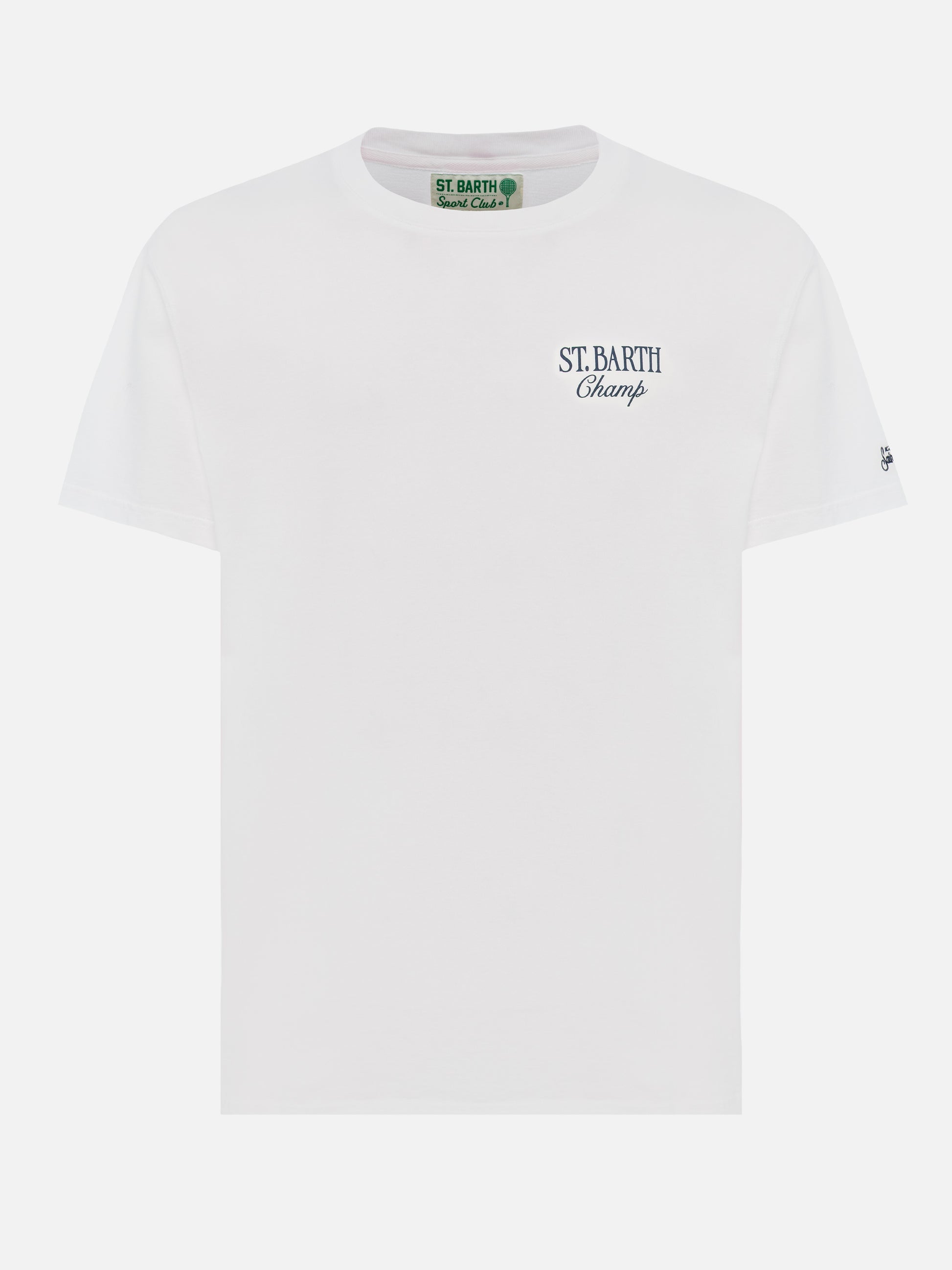 Cotton T-shirt with St. Barth tennis print - MC2 Saint Barth