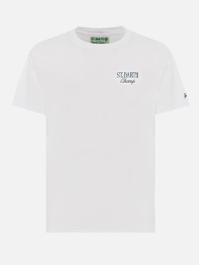 Cotton T-shirt with St. Barth tennis print - MC2 Saint Barth