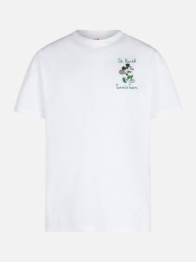 Man cotton t-shirt with Mickey Mouse print and embroidery | DISNEY SPECIAL EDITION - MC2 Saint Barth