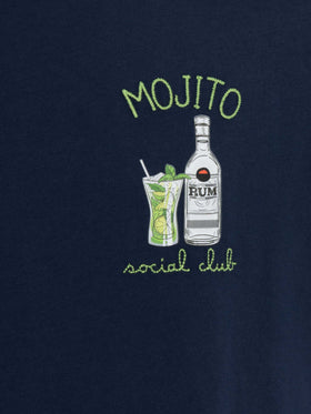 Organic cotton T-shirt with mojito social club embroidery - MC2 Saint Barth