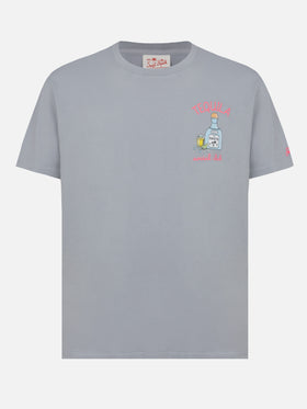 Cotton T-shirt with tequila social club embroidery - MC2 Saint Barth