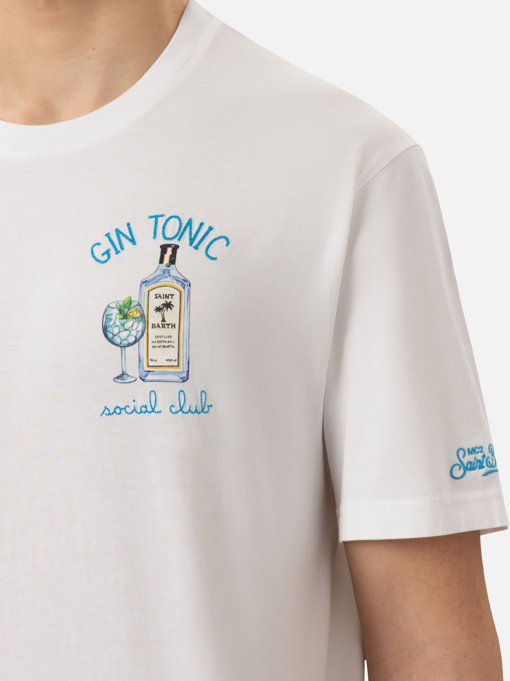 Maglia Gin Tonic Saint Barth MC2 Saint Barth Gym Tonic Cotton T