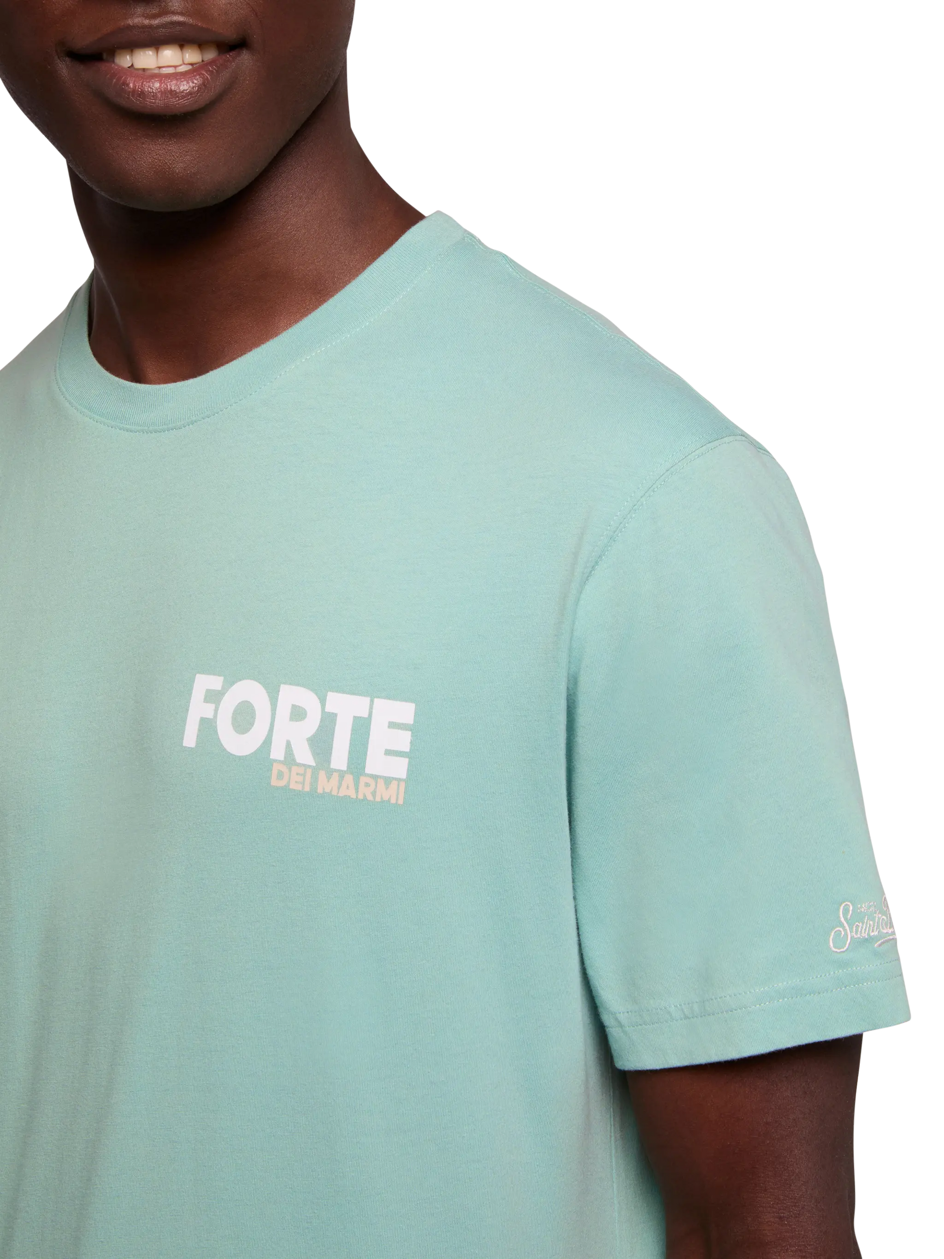 Cotton T-shirt with Forte postcard print - MC2 Saint Barth