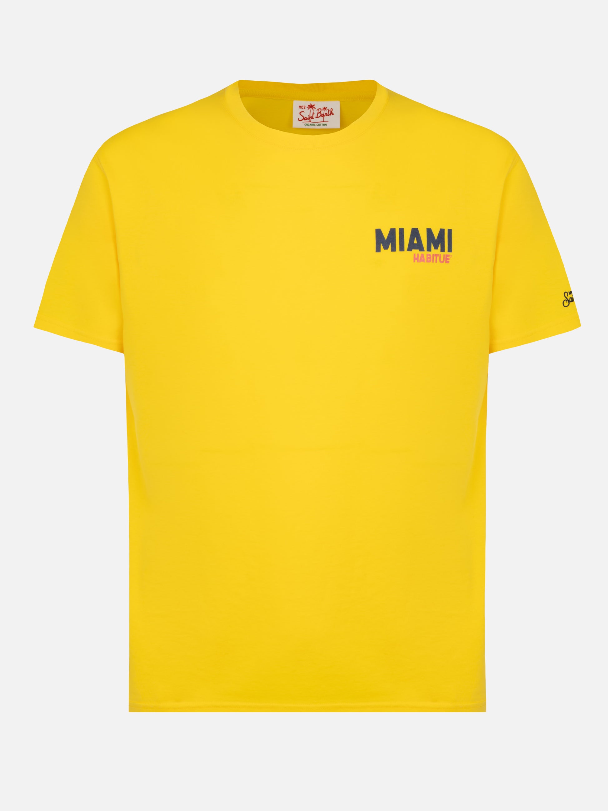 Organic cotton T-shirt with Miami postcard print - MC2 Saint Barth
