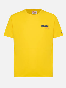 Organic cotton T-shirt with Miami postcard print - MC2 Saint Barth