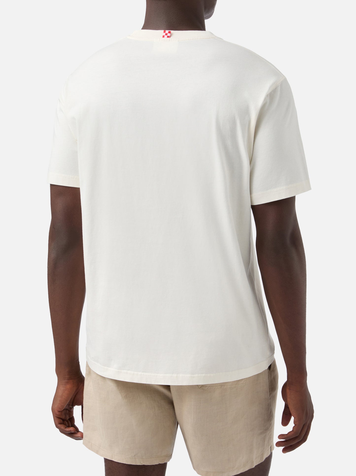 T-shirt con stampa Happy Hour beige