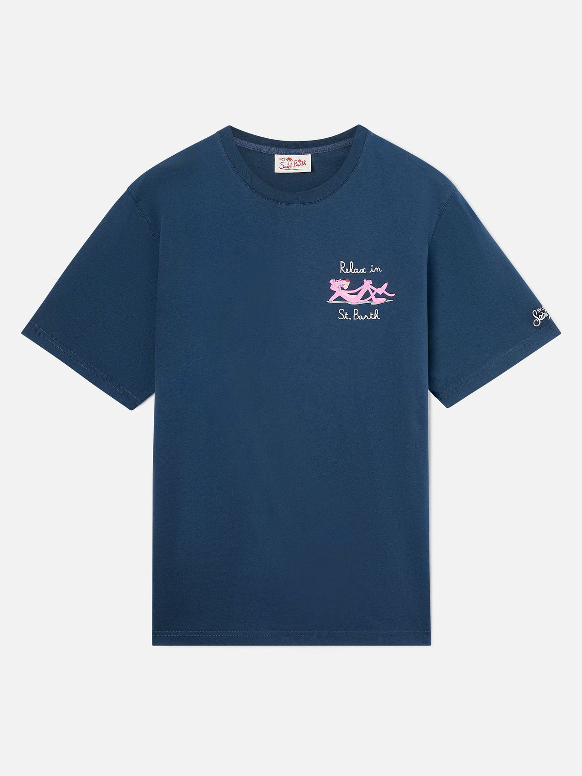 T-shirt blu navy con stampa Pantera Rosa | Special Edition