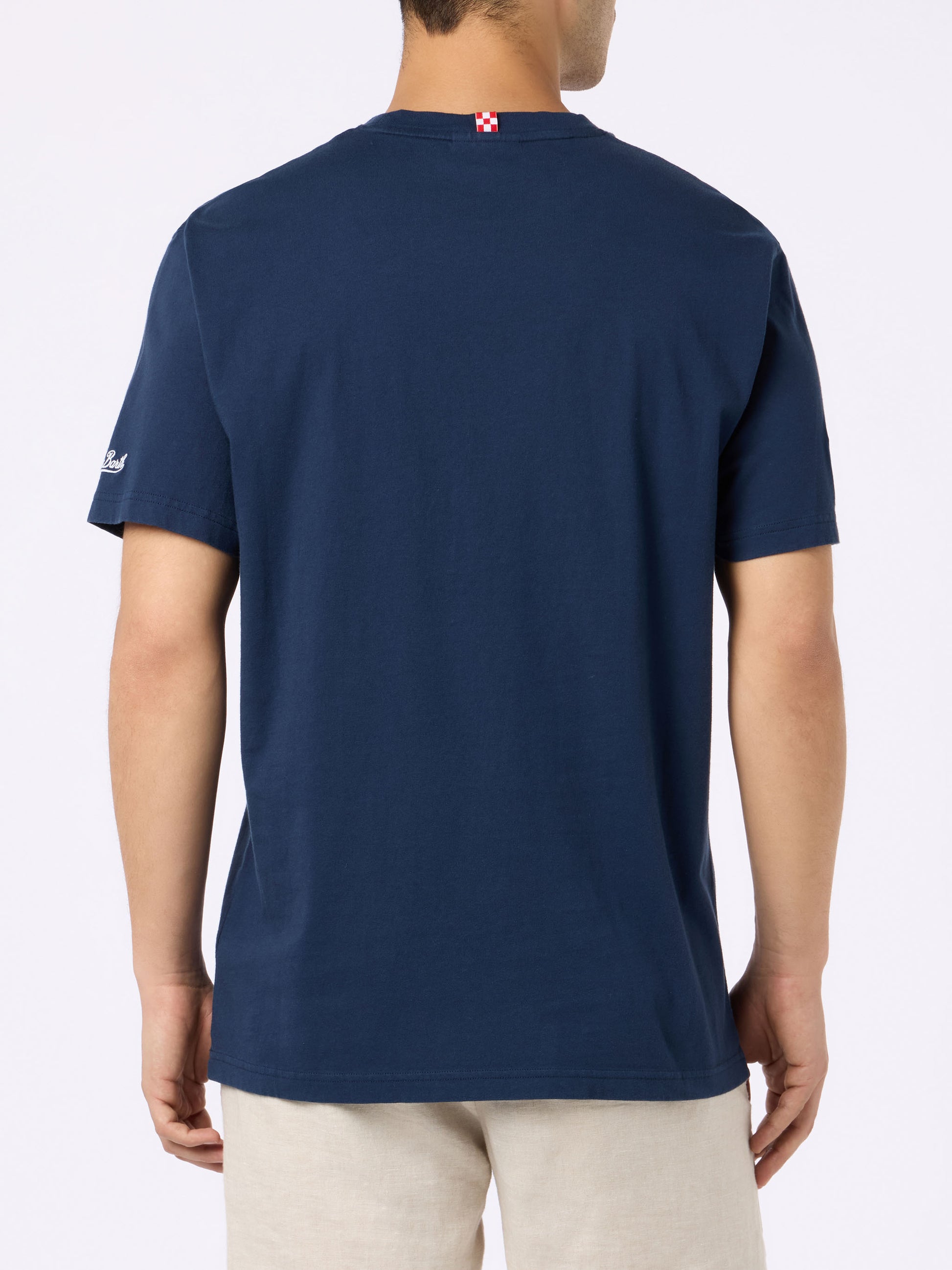 Man cotton t-shirt with Avanti Lazio, Famoje 3 Goal! embroidery | SS LAZIO SPECIAL EDITION - MC2 Saint Barth