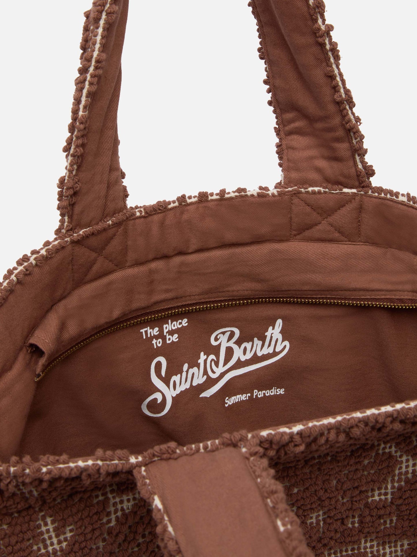 Brown Tufting  cotton tote bag